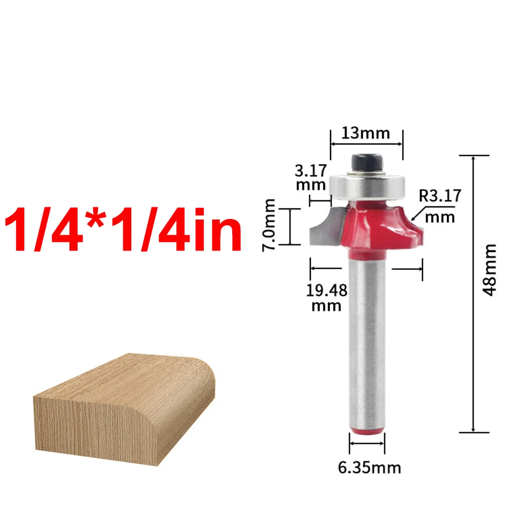 1/4 дюйма Концевая фреза по дереву прямой конец триммер фреза чистый Концевая Пазовая Уголок Круглый бухта коробка биты инструменты мельница рубишь
