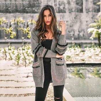 

Women Long Sleeve Knitted Cardigan Elegant Floral Sweater Casual Autumn coats Outwear Fashion Winter harajuku veste femme