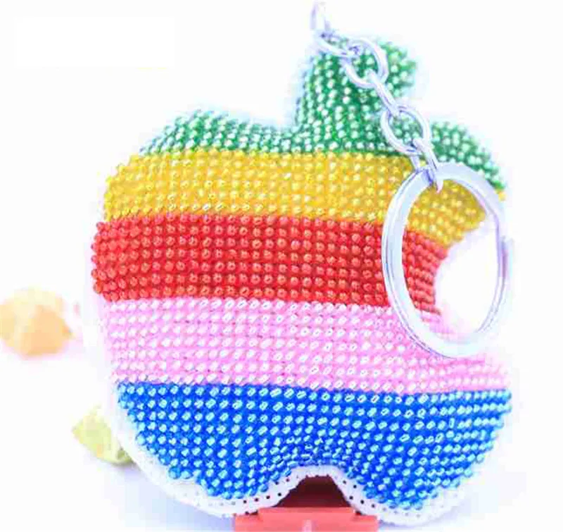 

SMX027 DIY Needlework Beaded Craft Bead Cross Stitch Set Key Chain Stamped Needlework Embroidery Printed Cross-Stitching Kit