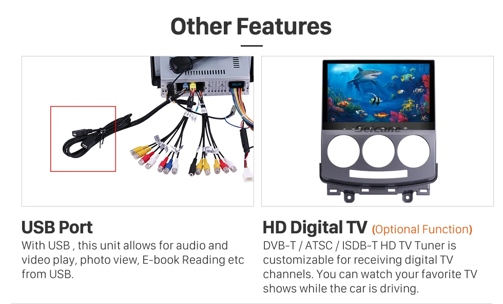 Perfect Seicane Android 7.1 9 inch full Touchscreen Car GPS Navigation Bluetooth Radio for 2005-2010 Old Mazda 5 with 8 core 32G FM WIFI 21