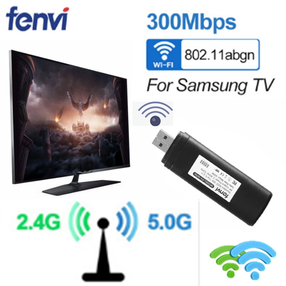 USB Wireless Wi-Fi Network TV Card WLAN LAN Adapter Wifi Dongle Receiver 2.4G 5G 300M for Samsung Smart TV WIS12ABGNX WIS09ABGN USB Wireless Wi-Fi Network TV Card WLAN LAN Adapter Wifi Dongle Receiver 2.4G 5G 300M for Samsung Smart TV WIS12ABGNX WIS09ABGN