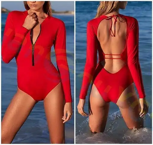 

2018 summer women sexy Pure color bikini backless Body suit Swimwear Surf clothing beach One Piece Swimsuit
