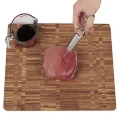Сверхмощный мясо инжектор Принадлежности для шашлыков мясо 304 Нержавеющая сталь-2 унц. приправа шприц инжектор-маринад инжектор включает в