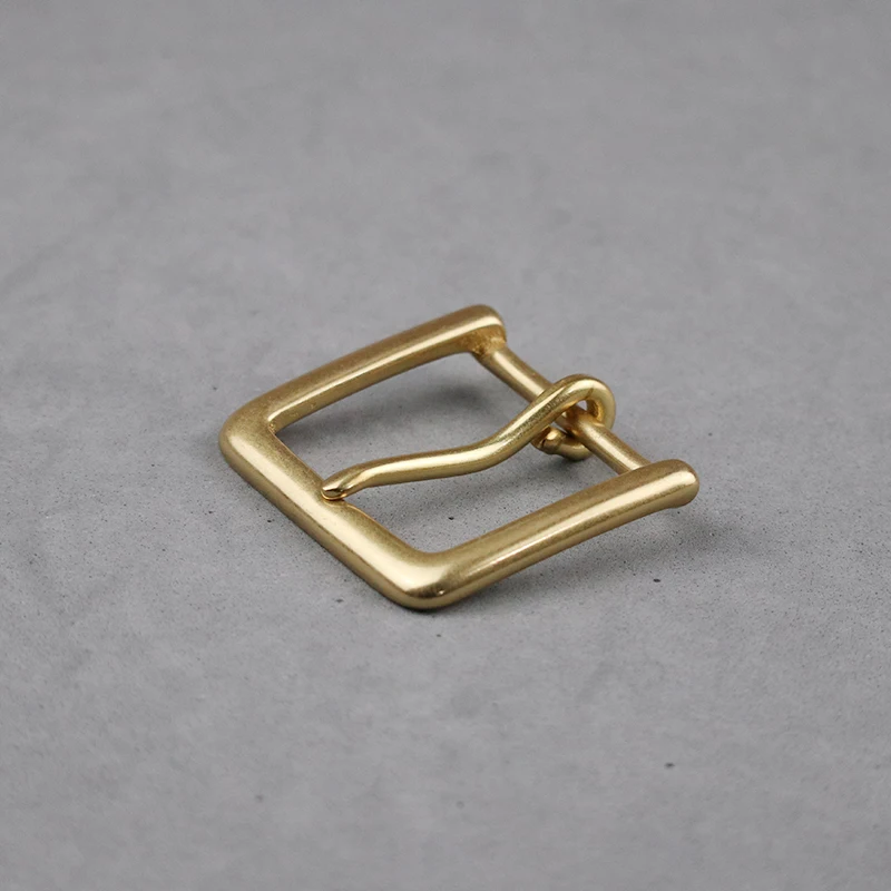 DIY Johnleather Craft Hardware BOR Solid Brass Pin Belt Buckle 40mmin Buckles & Hooks from Home
