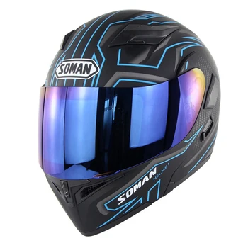 

Motorcycle Dual Visor Full Face Modular Flip Up Helmet Motocross Street Bike Racing Road DOT Safety