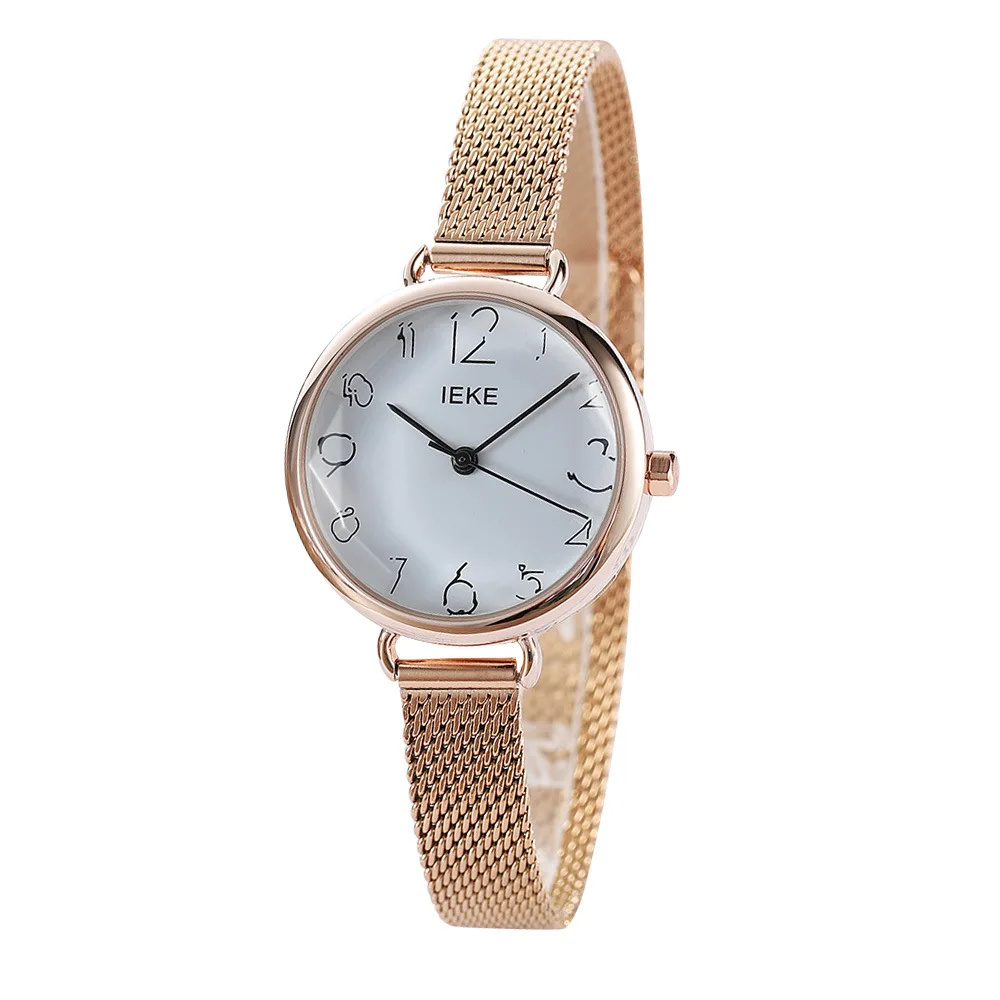 

IEKE brand women watches ladies watch stainless steel bracelet female wristwatches quartz waterproof number woman clocks