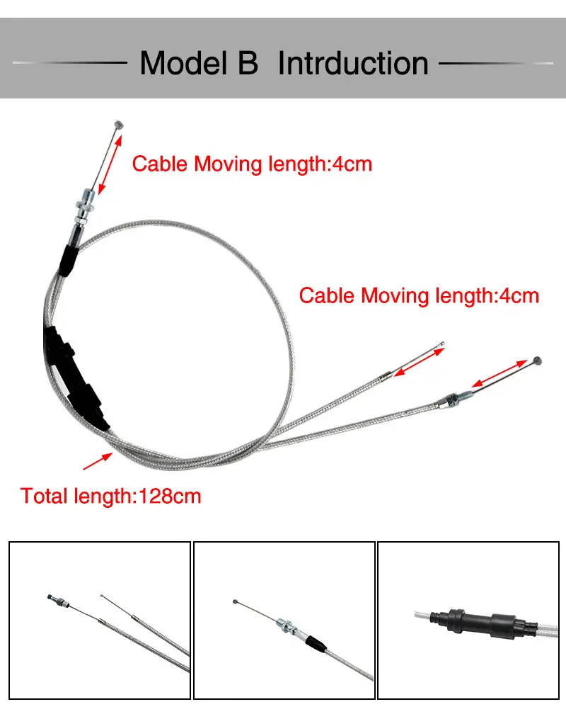 Alconstar-мотоцикл тормоз сцепления дроссельной заслонки кабель для 50cc 70cc 90cc 110cc 125cc 150cc Байк внедорожный квадроцикл GY6 двигатель