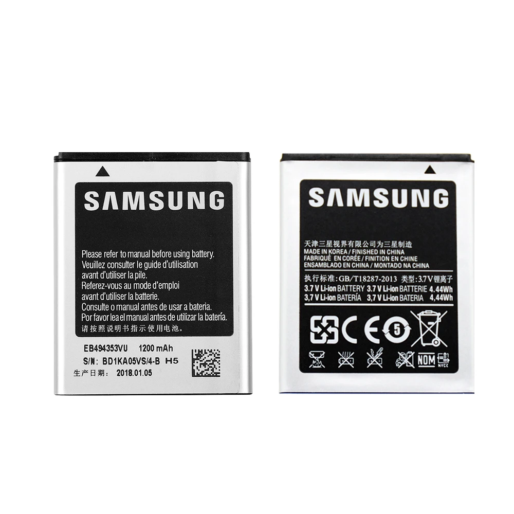 20 шт./лот Батарея EB494353VU для samsung Galaxy Mini S5330 S5232 C6712 S5750 S5570 GT-S5570 S7230E i559 1200 мА-ч