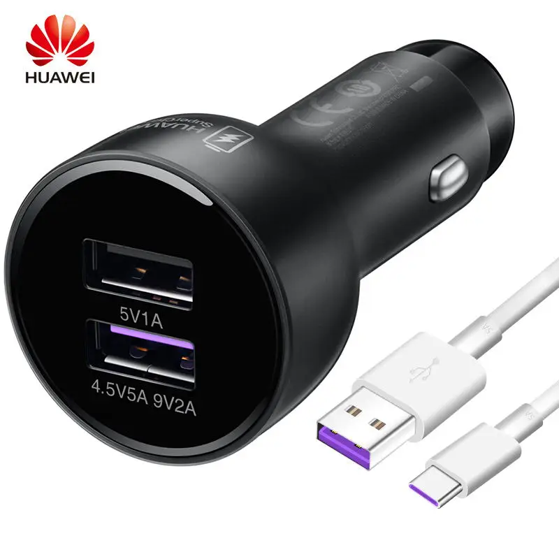 

Huawei Car Charger Mate20 Mate10 Mate9 Mate 20 10 9 Pro Lite X RS Honor V10 10 SuperCharge 5V4.5A 100% Original Duable USB AP38