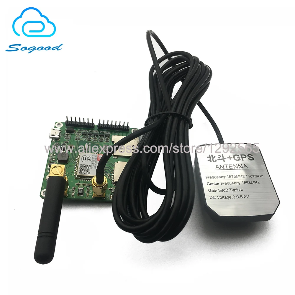 

New&Original SIM868E breakout board EVB Board GSM/GPRS+GNSS DTMF Bluetooth 4.0 positioning module+GSM antenna+GPS/BD antenna