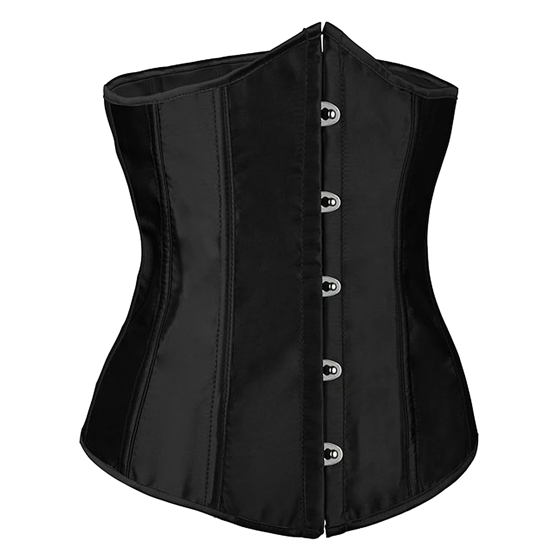 Women's Waist Cincher Underbust Corset With G String Shapewear Black