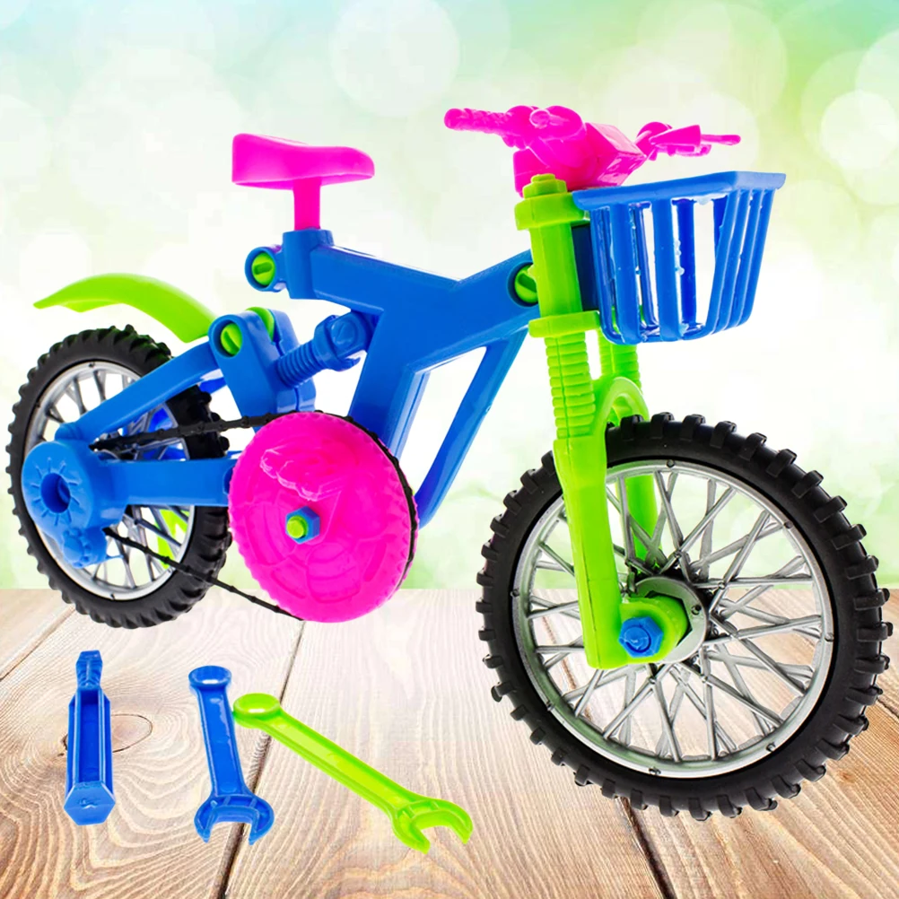 1 шт. велосипед сборки головоломки DIY моделирование пластик ручной работы съемный узел развивающие игрушки