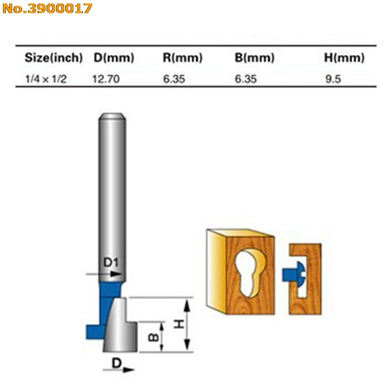 

1/2'' T-Slot Cutter Steel Handle Milling Router Bit 1/4'' Shank For Woodworking