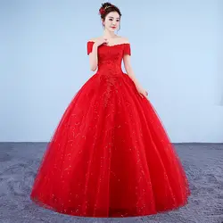 Fansmile Новый Vestidos de Novia Винтаж бальное платье свадебное платье из фатина 2019 принцесса свадебное платье Бесплатная доставка FSM-616F