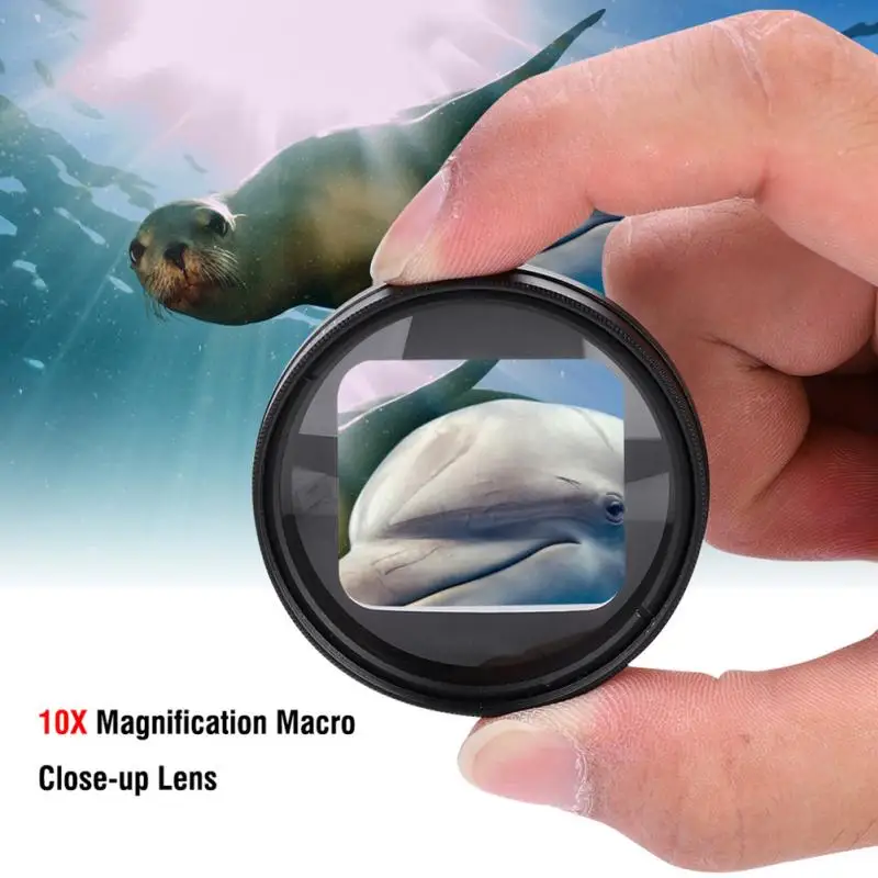 

Lens for GoPro Hero 6/5 Action Camera 52mm 10X Magnifier Macro for adding close-up enlarged shots to your videos