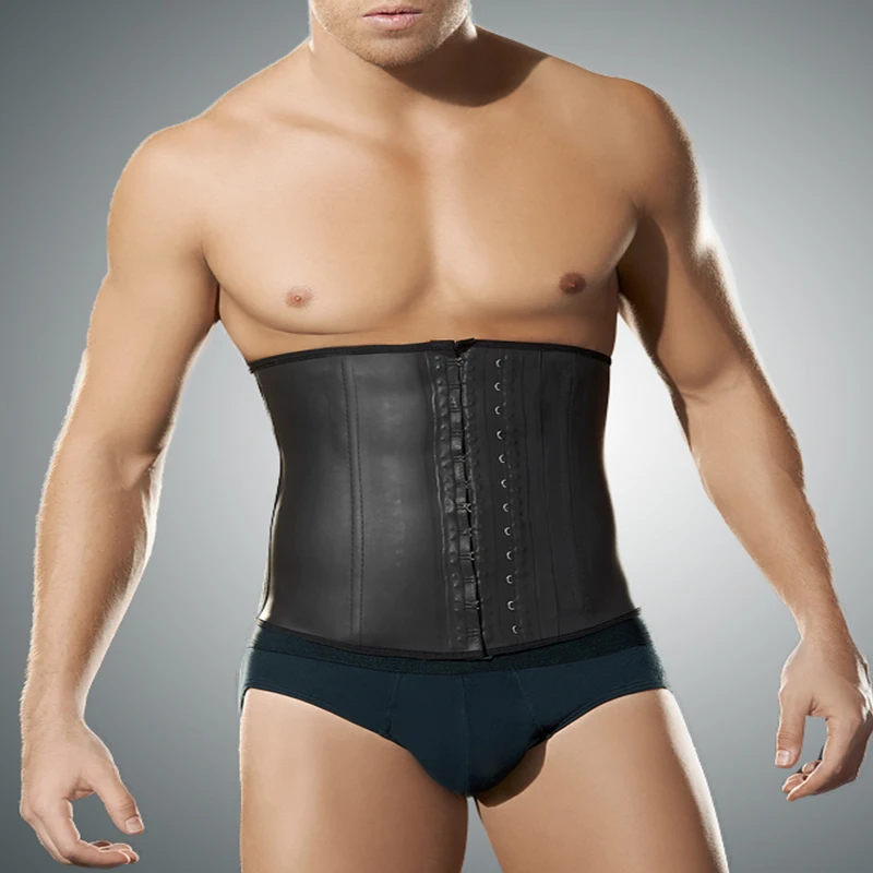 

Faja Latex Waist Trainer For Men's Tummy Shaper 4xl 5xl Plus Size Body Girdle Man Steel Bone Male Waist Shape Corset Underwear
