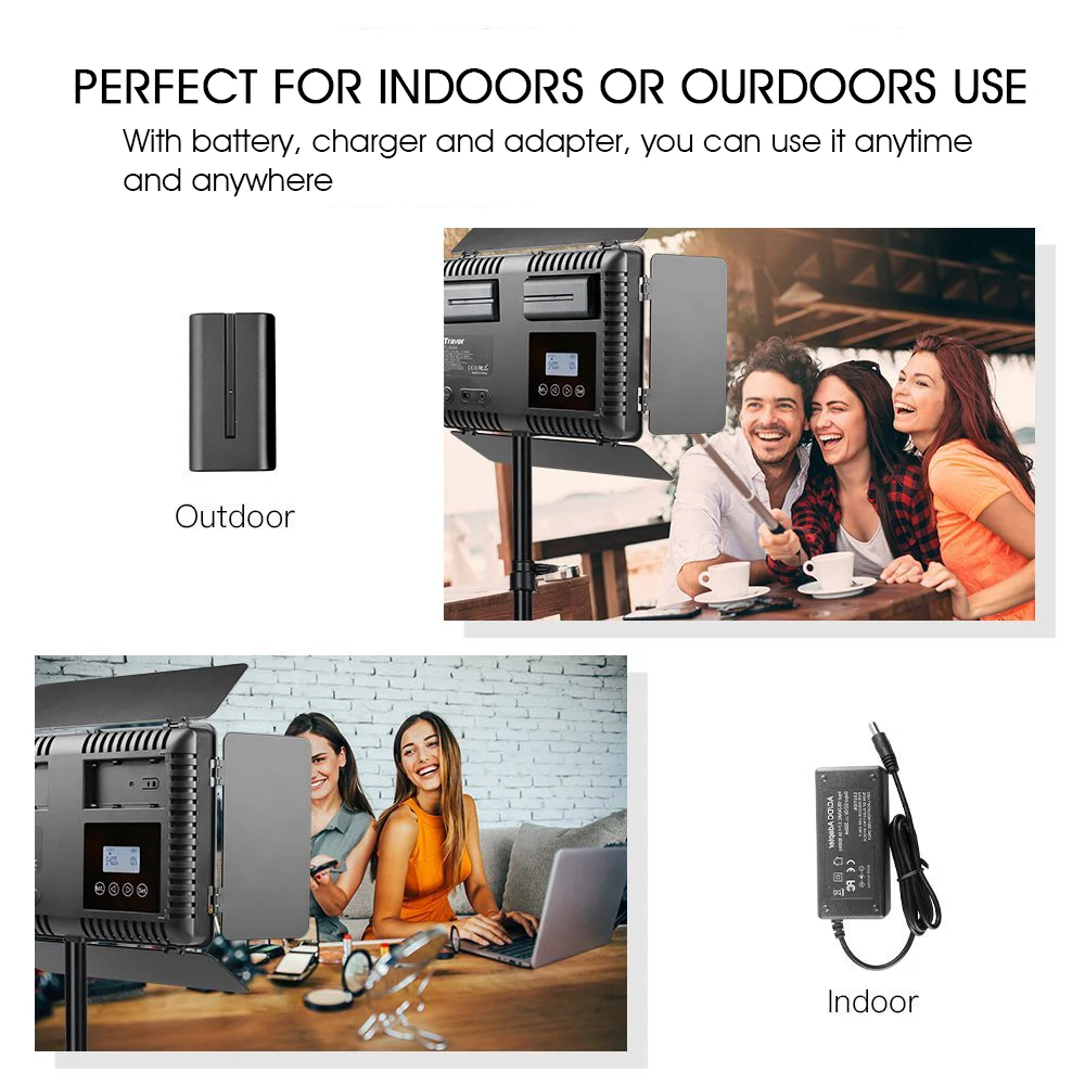  capsaver 2 in 1 Kit LED Video Light Studio Photo LED Panel Photographic Lighting with Tripod Bag Ba - 32878700798