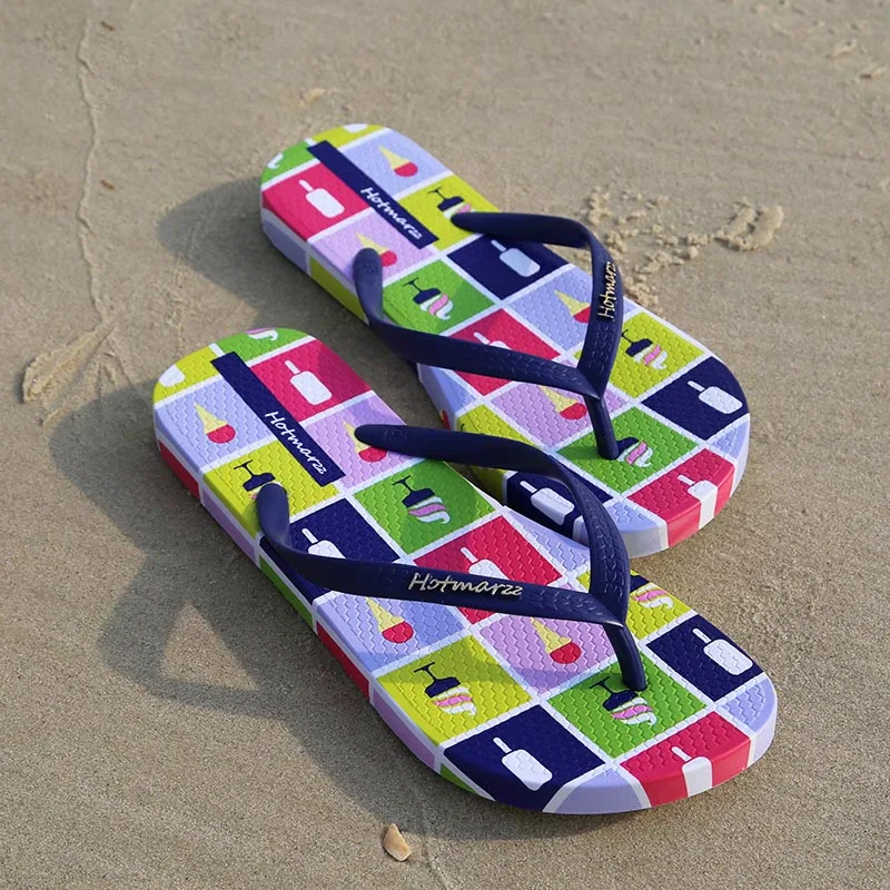 New Women Designer Flip Flops Fashion Slippers Summer House Shoes Beach Sandals Pantufa Ice Cream Bathroom Slippers