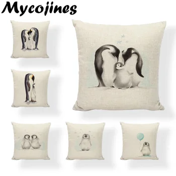 

Promotion Classic Penguin Pillowcase Balloon Heart Bear Living Room Sofa Bedroom Office Decoration Cushion Cover 45*45CM