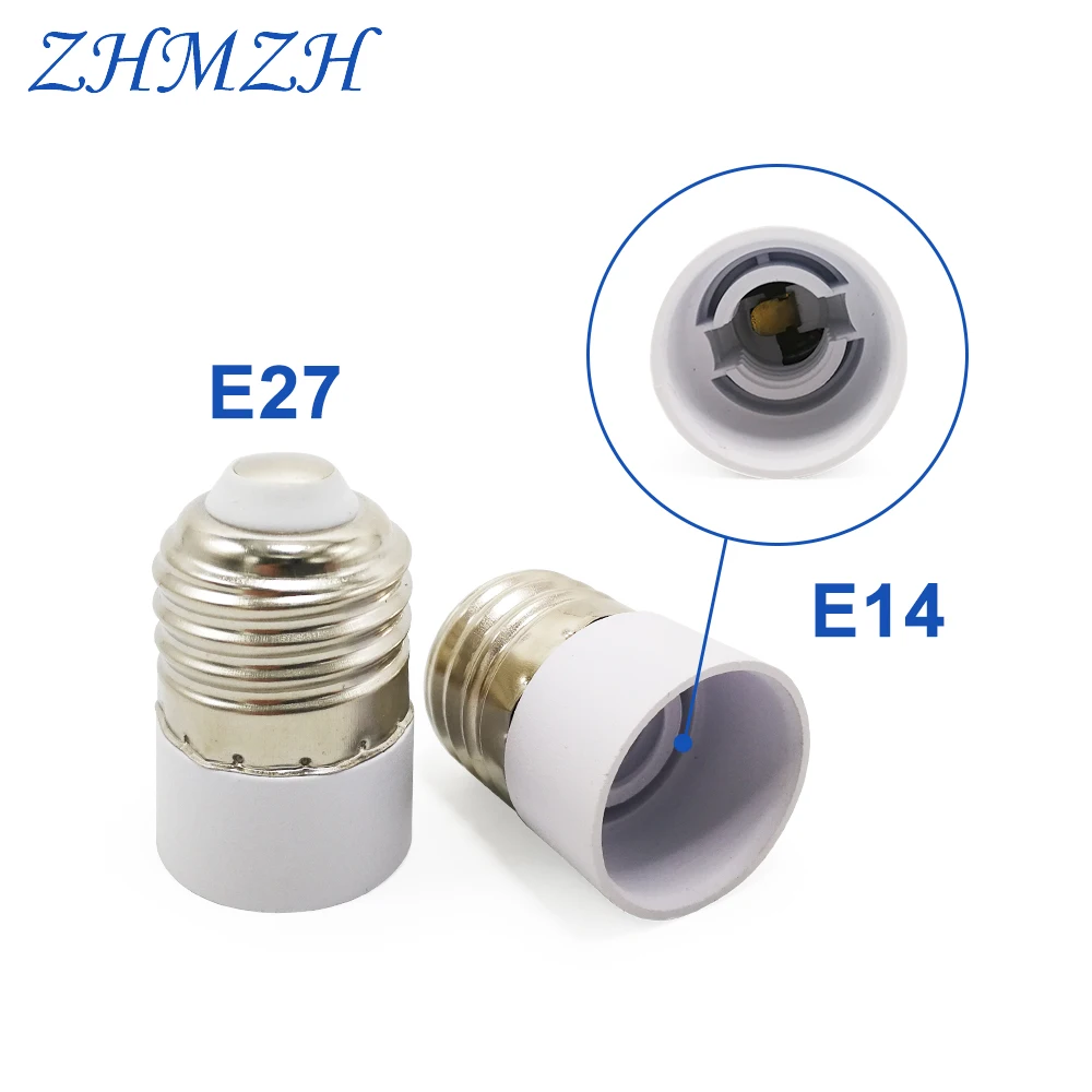 Lamp Holder Converter 2pcs/lot E27-E14 E14 Lamp Socket Adapter E27 Base Fireproof Material Screw Mouth Socket Changer lamp holder converter