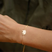 10 шт крошечные оригами Слон браслет Для женщин изысканные свадебные ювелирные Нержавеющая сталь Браслеты с подвесками BFF erkek bileklik