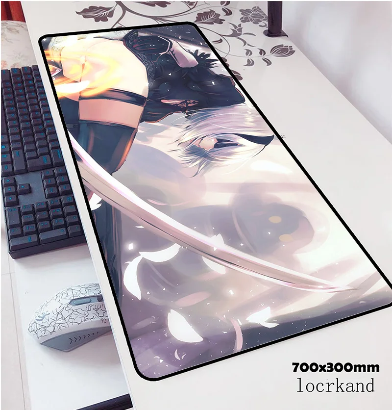 Игровой коврик для мыши NieR Automata 700x300x3 мм подходит клавиатуры и мыши|Коврики мышей|