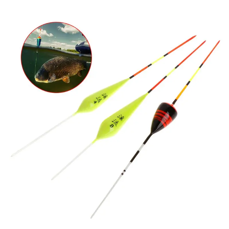 

5 Pcs/set Fishing Float Small Fish Ice Fishing Carp Trout Fluorescent Shallow Water Shaft Wood Floats Stick Tackle Accessories
