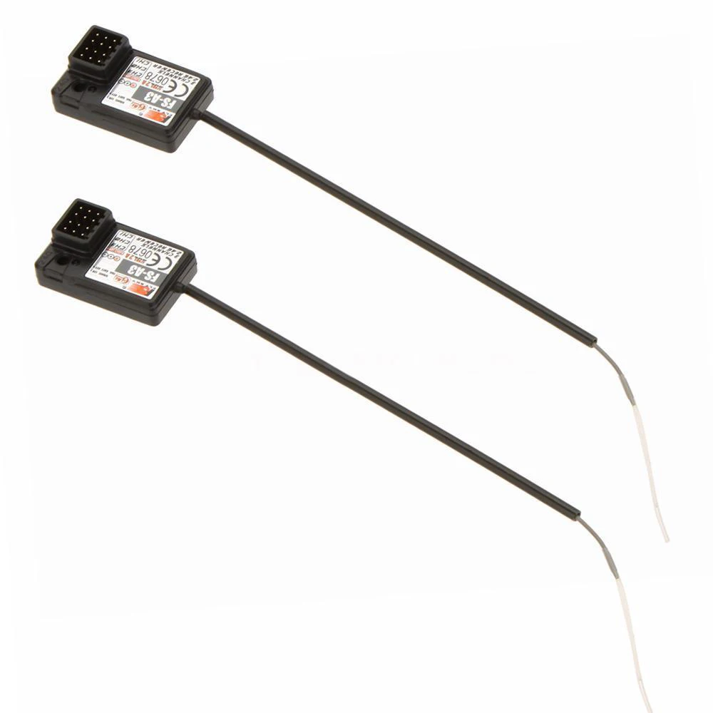 

MAHA Hot Flysky 2Pcs FS-A3 AFHDS2A 2.4G 3CH Receiver for GT2E GT2G Transmitter Black