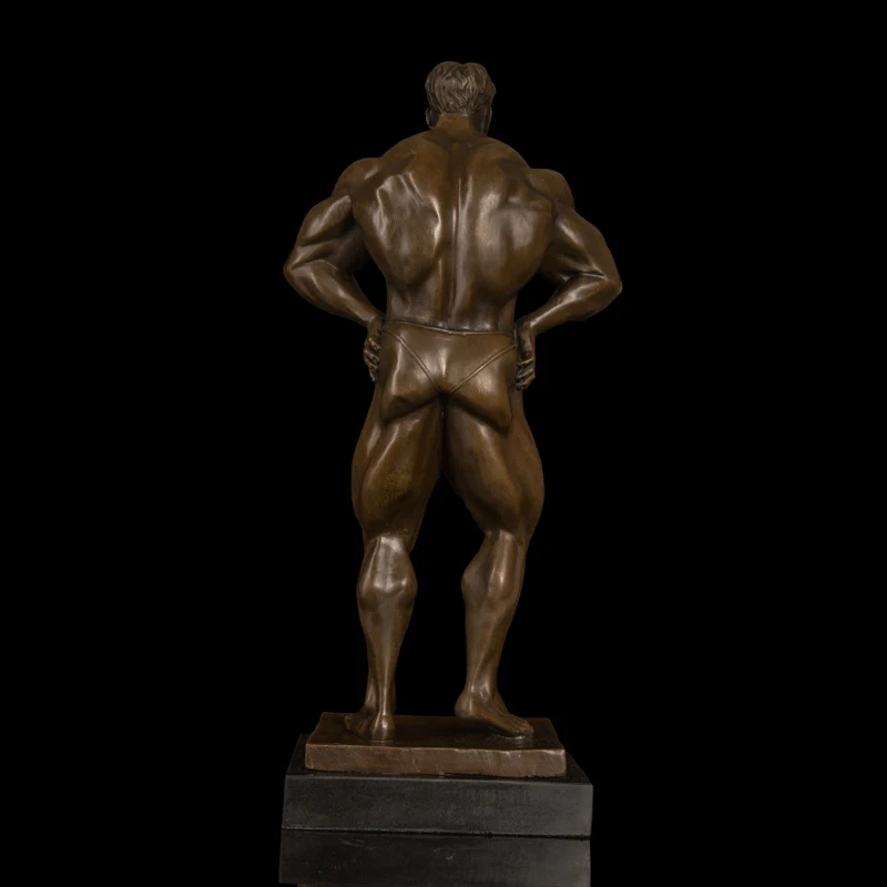 ATLIE 45 см бронзовая мышечная скульптура медная статуя современная металлическая художественная Мужская Статуэтка гимназия украшение зала