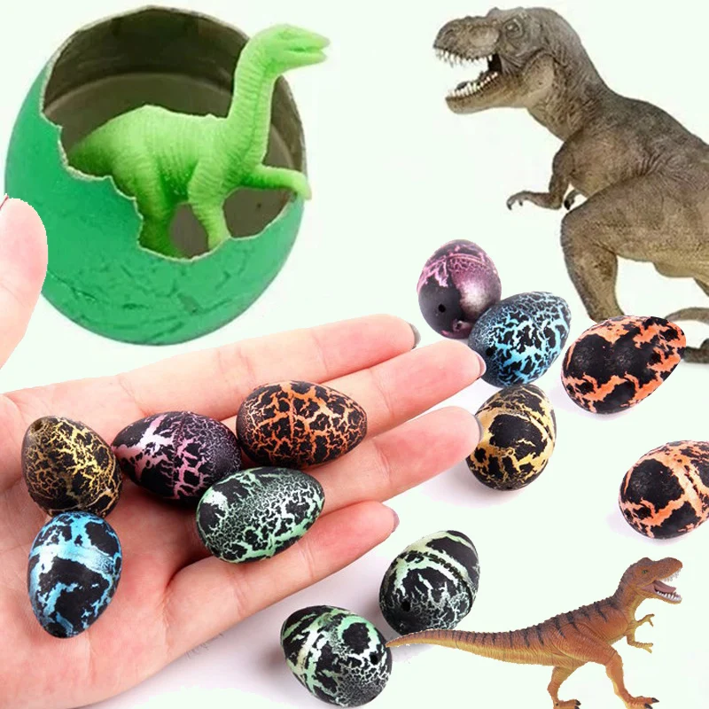 

2019 Newest 10pcs/lot Dinosaur Eggs Action Figure Add Water Cracks Grow Growing Egg Hatching Growing Kids Education Toy