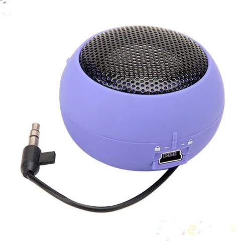 Jack AUX Mini Burger Column Speaker Hamburger Wired Sound Box Loundspeaker Stereo Super Bass Hi-Fi Audio Music for Phones