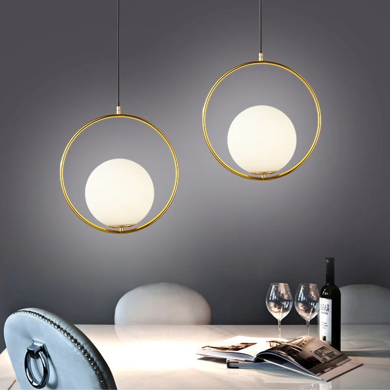 

2019 Ins Hot Nordic Creative Glass Hanging Lamp Art Deco Hanglamp for BAR Parlor Dining room Restaurant Pendant lights