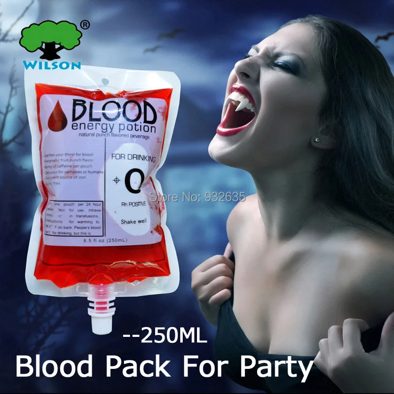 

250 ML 20 -500 PCS Spout Bag Imitation Blood Bag For Halloween,Funny Cocktails Pouch Fill Jelly,Juice,Beverage Plastic Bag
