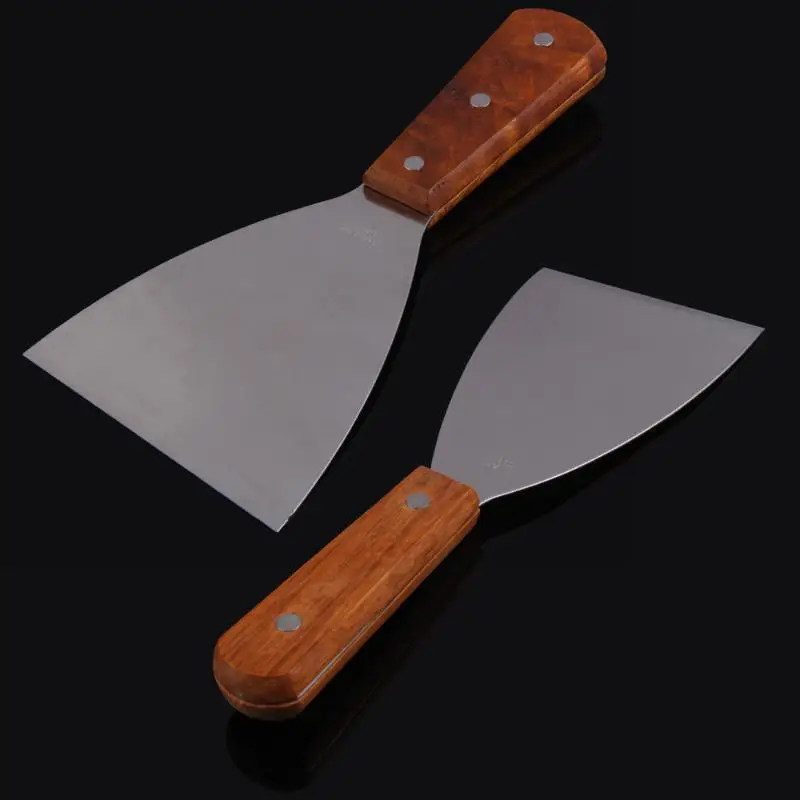 Stainless Steel Pancake Turner Spatula Scoop with Wooden Handle