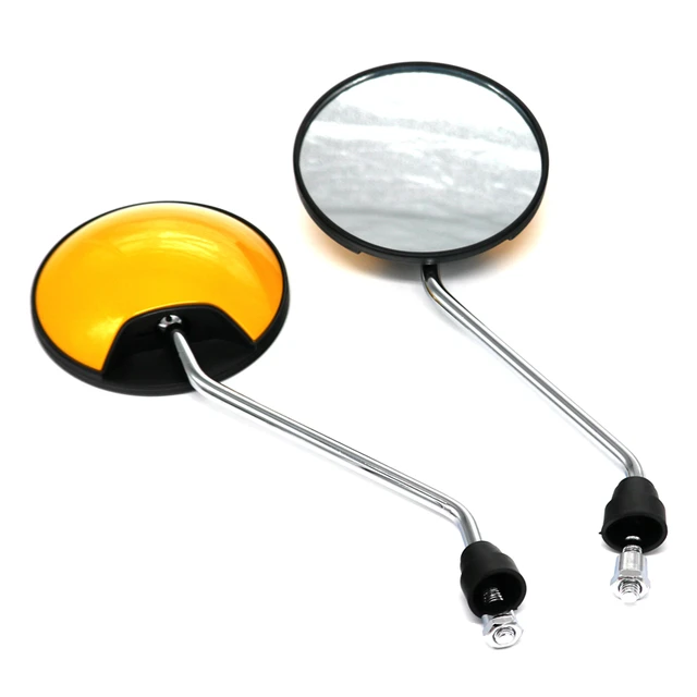LMoDri Universal Round Motorcycle Rear View Mirrors Moped Scooter