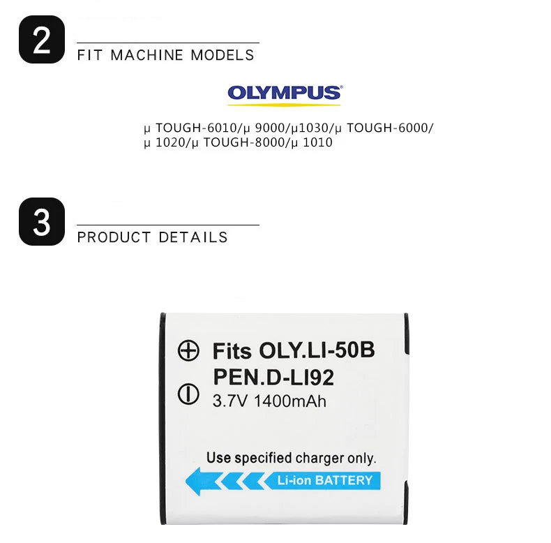 Dinto 1 шт. 1400 мА/ч, Li-50B Li50B Li ion аккумулятор 50B Li-Ion Камера Батарея для цифровой камеры Olympus u6010 u6020 для Pentax XZ-1 SP-800UZ D-Li92 DLi92