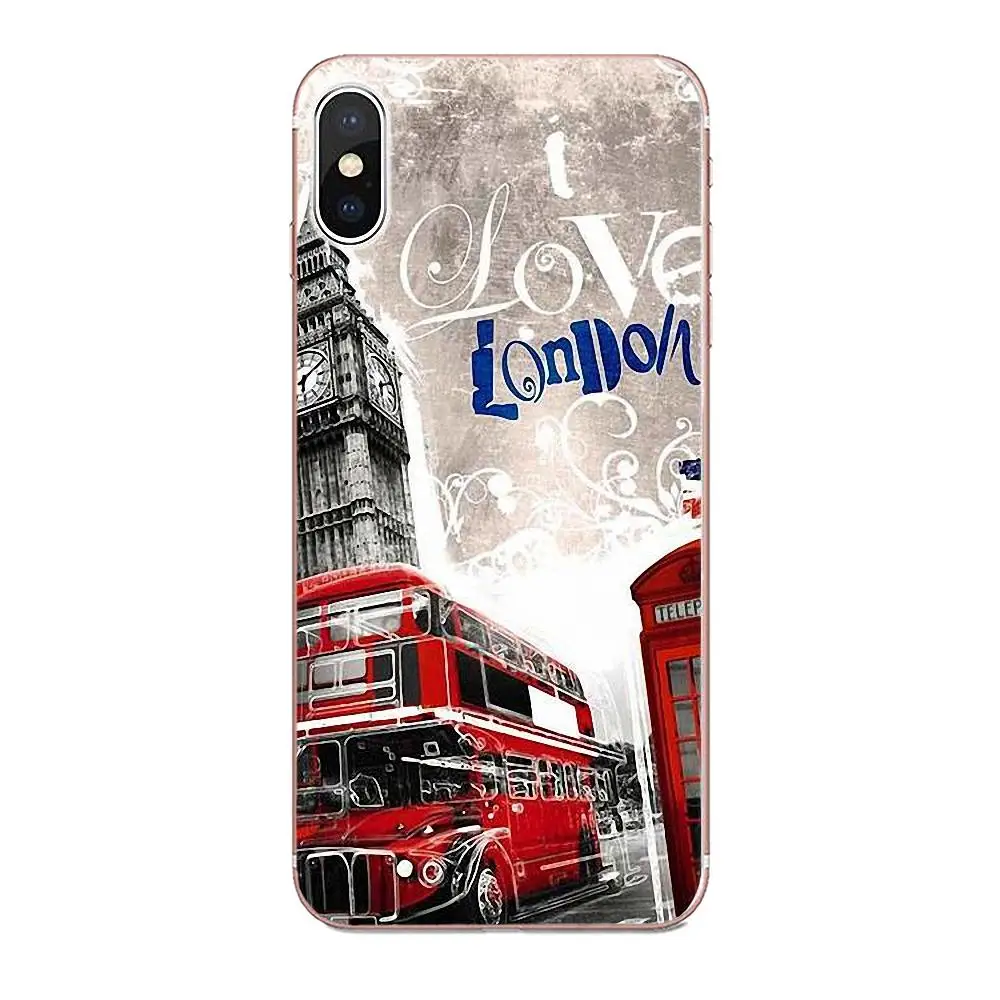 Специальное предложение Вертикальный чехол для телефона London Big Ben Bus Для Huawei P8 P9 P10