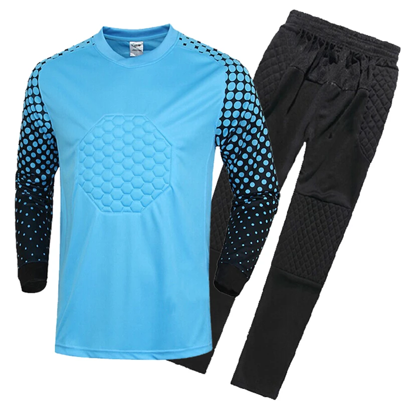 2015/16 new kids soccer goalkeeper jersey set men's sponge football