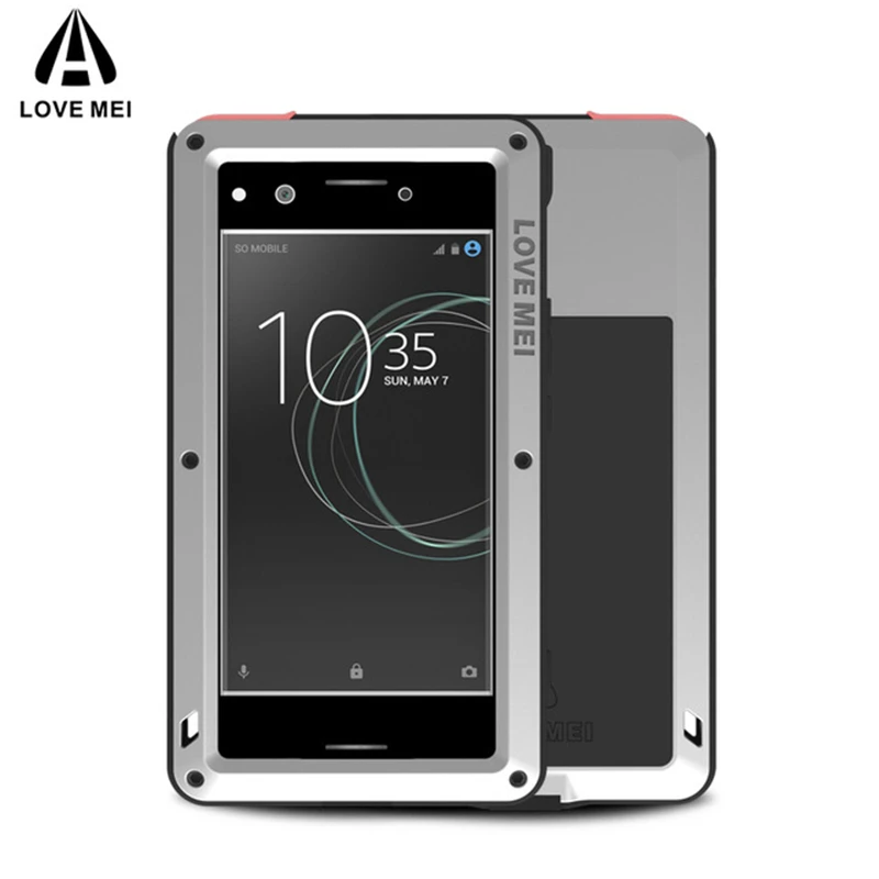 LOVE MEI Алюминиевый металлический чехол для Sony Xperia XZ Премиум Броня ударопрочный