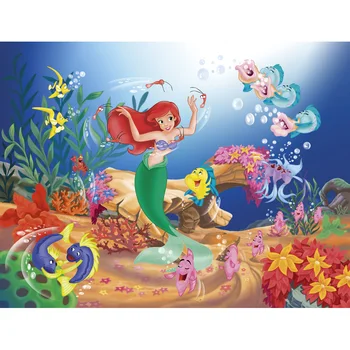 

Colorwonder Photography Background Little Mermaid with Colorful Fish 7x5ft Underwater World Vinyl Backdrop for Baby Shower Decor
