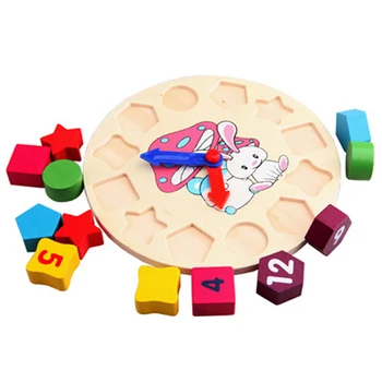 

2020 Baby Toys Wooden Blocks Colorful 12 Number Cartoon Digital Geometry Children Educational Bricks Toy for Kids Teaching Gifts