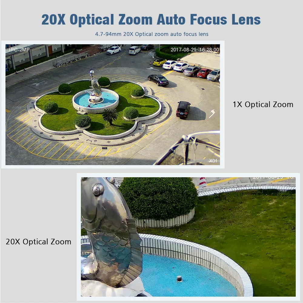 Discount HD 2MP Wireless PTZ Dome IP Cam WIFI 10X / 20X Optical Zoom Outdoor Security Video CCTV Cam Two Way Audio White Light 80M IR 8