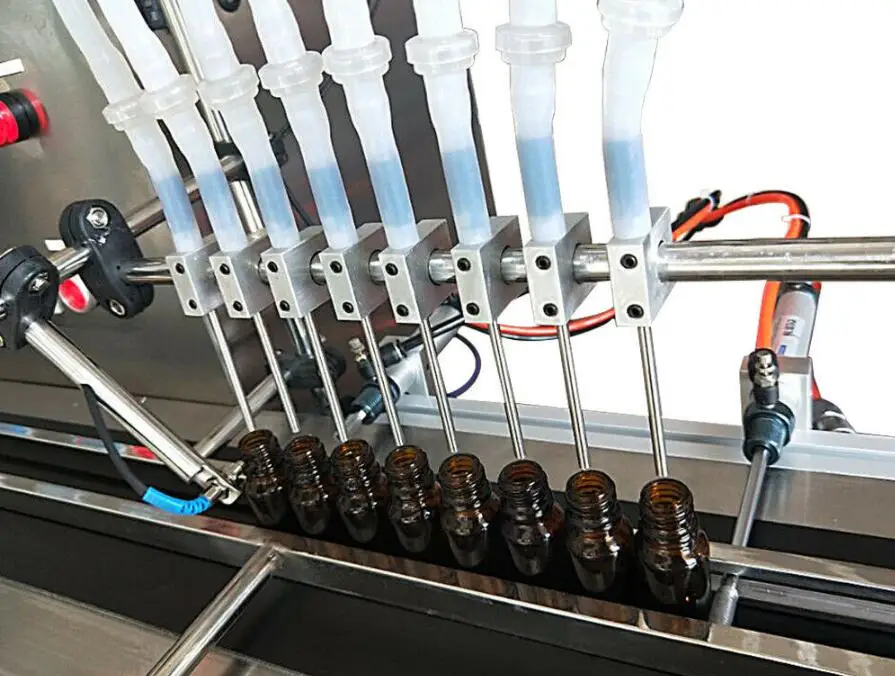 8 головок полностью автоматическая машина для наполнения жидкостей 10-500 мл нержавеющая