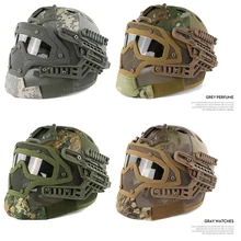 Новая военная полевая тактическая Экипировка шлем/CS Спортивная маска+ шлемы Commando Combat paintball Воздушный пистолет tatico защита Helmet10color