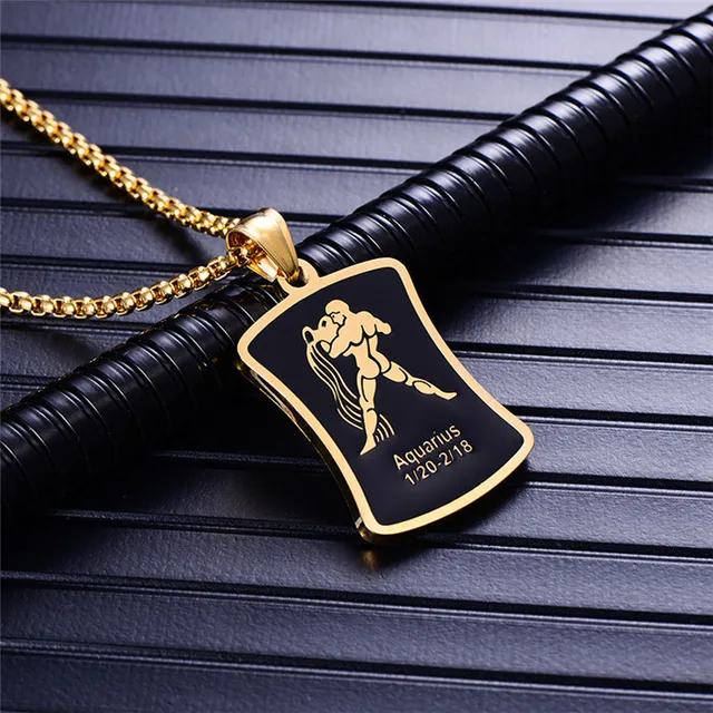 Stainless Steel Amulet Pendant Zodiac 