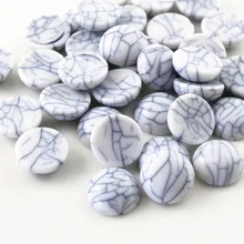 Новая мода 40 шт 12 мм белый цвет трещины стиль плоская задняя Смола Кабошоны Камея G6-10