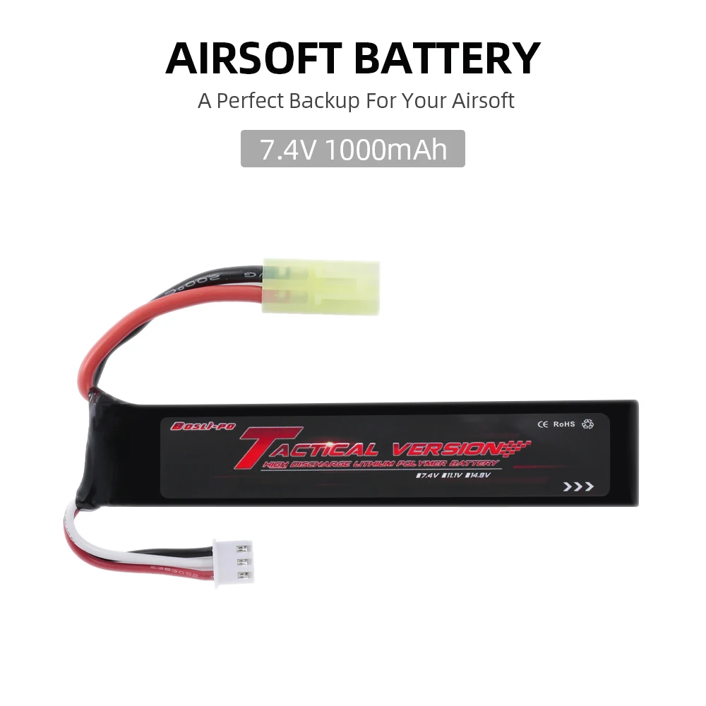 

RC Accessories 7.4V 1000mAh Lipo Airsoft Battery for Airsoft G36C M4A1-RIS M4A1 CAR15 MP5A5 MC51 FNP90 AUGRT AUGM G3A4 G36 STEYR