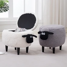 2017 Sale Storage Box Organizer Organizador Stool Wood Dresser Household Sofa Washable Sheep Europe 150 Kg Polygon Sundries
