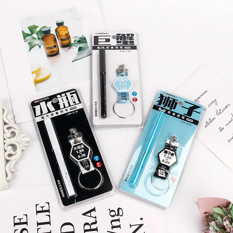 

12 Constellation Pendant Pen Series Students Practice Word Change Ink Fountain Pen Writing Stationery Caneta Tinteiro Kalem