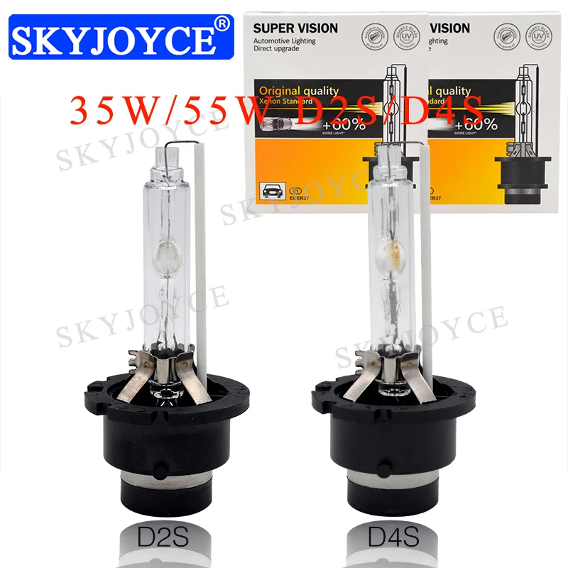 SKYJOYCE 35W 6000K D2S D4S HID лампочки 4300K 5000K 8000K металлический коготь 55W D2R D4R Автомобильные